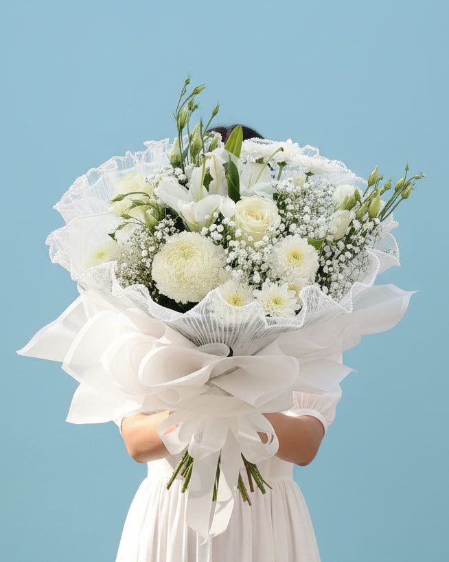 All White Bouquet