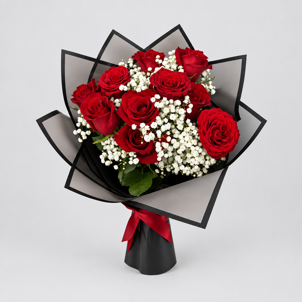 10 Red Roses Bouquet