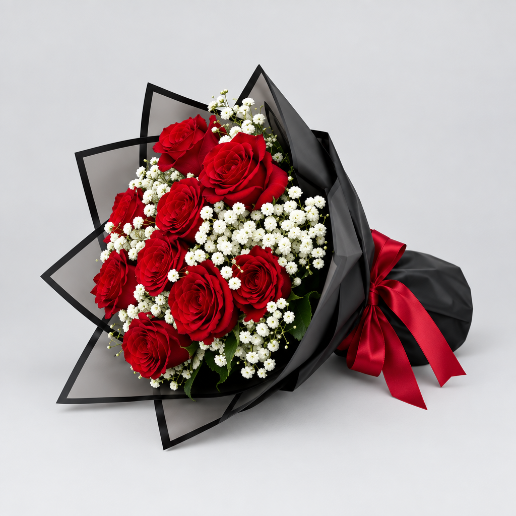 10 Red Roses Bouquet