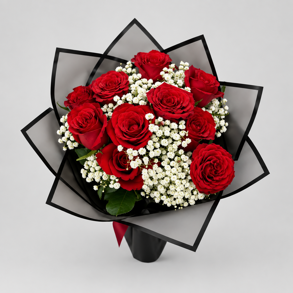 10 Red Roses Bouquet