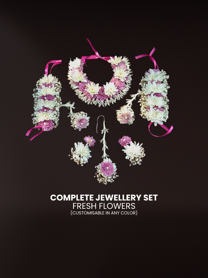 Pink Perfection – Full Floral Jewellery Set