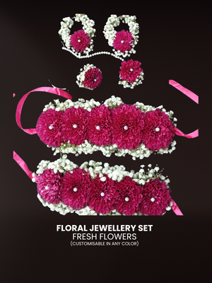 Blushing Bride – Flower jewellery Set
