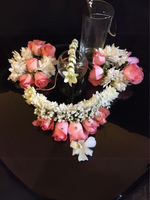 White & Pink Flower Jewellery set