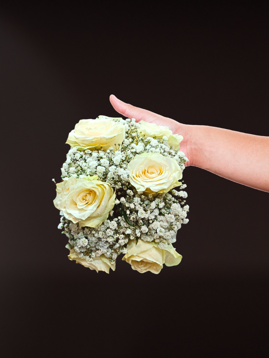 Ivory Elegance– Floral Gajra Pair