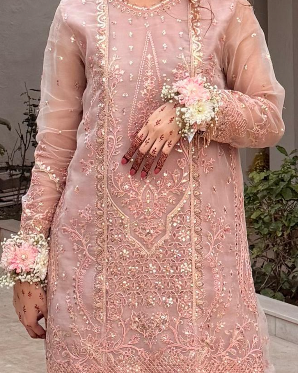 White & Pink Chrysanthemums Floral Bracelets