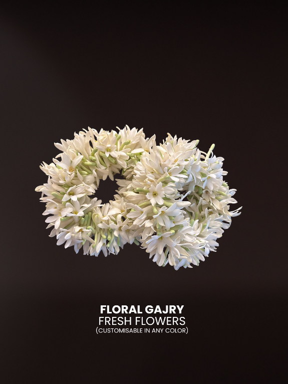 Minimalist White Gajras (Pair)