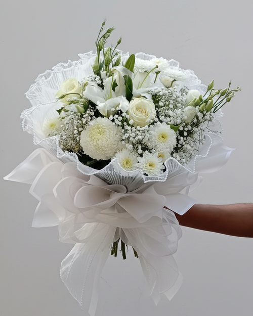 All White Bouquet