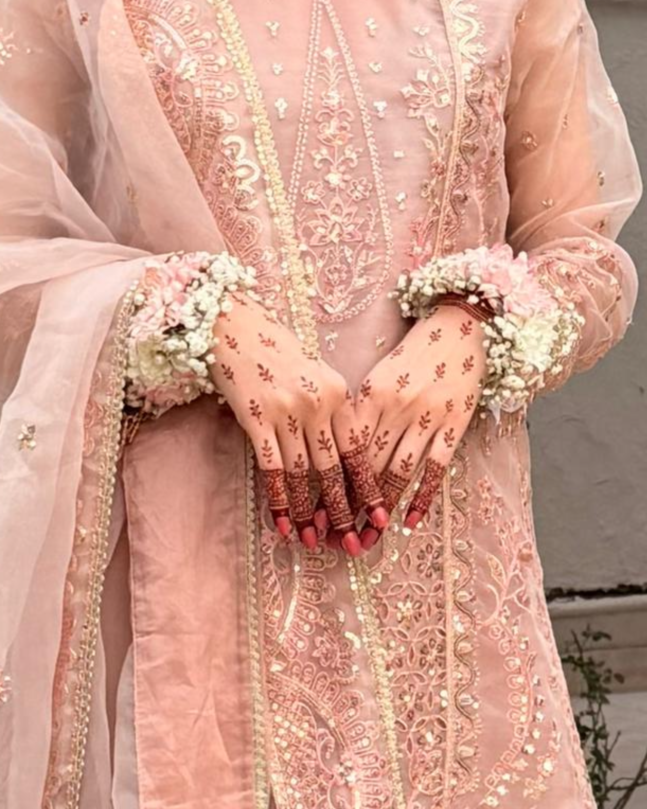 White & Pink Chrysanthemums Floral Bracelets