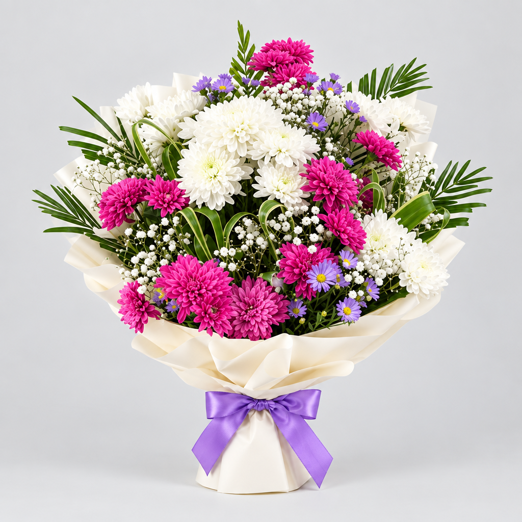Purple & White Bouquet