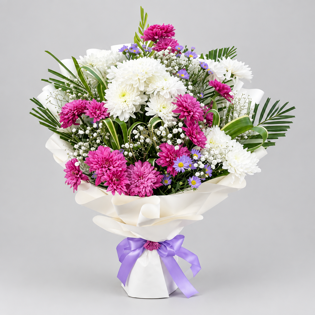 Purple & White Bouquet