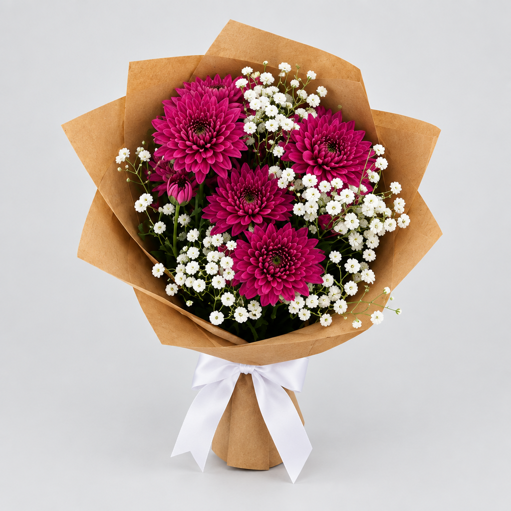 Red Mini Chrysanthemum Bouquet