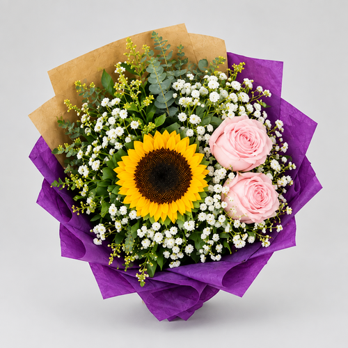 Sunflower & Rose Bouquet