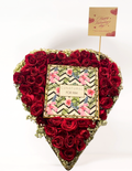 Luxury Heart Shaped Flower Box with Gift for Him